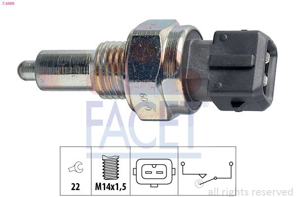 Schalter, Rückfahrleuchte FACET 7.6099