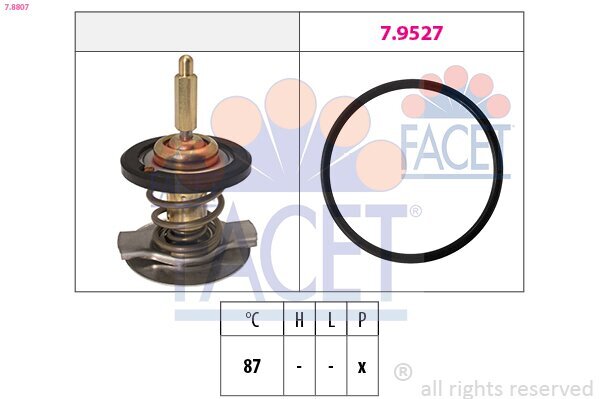 Thermostat, Kühlmittel FACET 7.8807