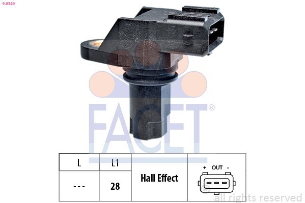 Impulsgeber, Kurbelwelle FACET 9.0349