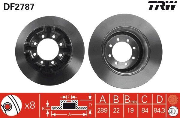 Bremsscheibe TRW DF2787