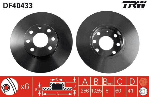 Bremsscheibe TRW DF4043