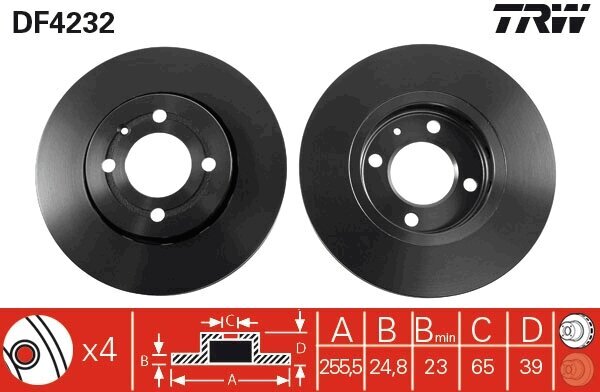 Bremsscheibe TRW DF4232