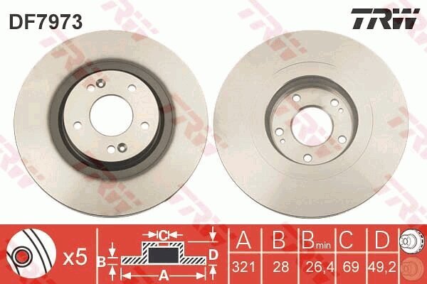 Bremsscheibe TRW DF7973