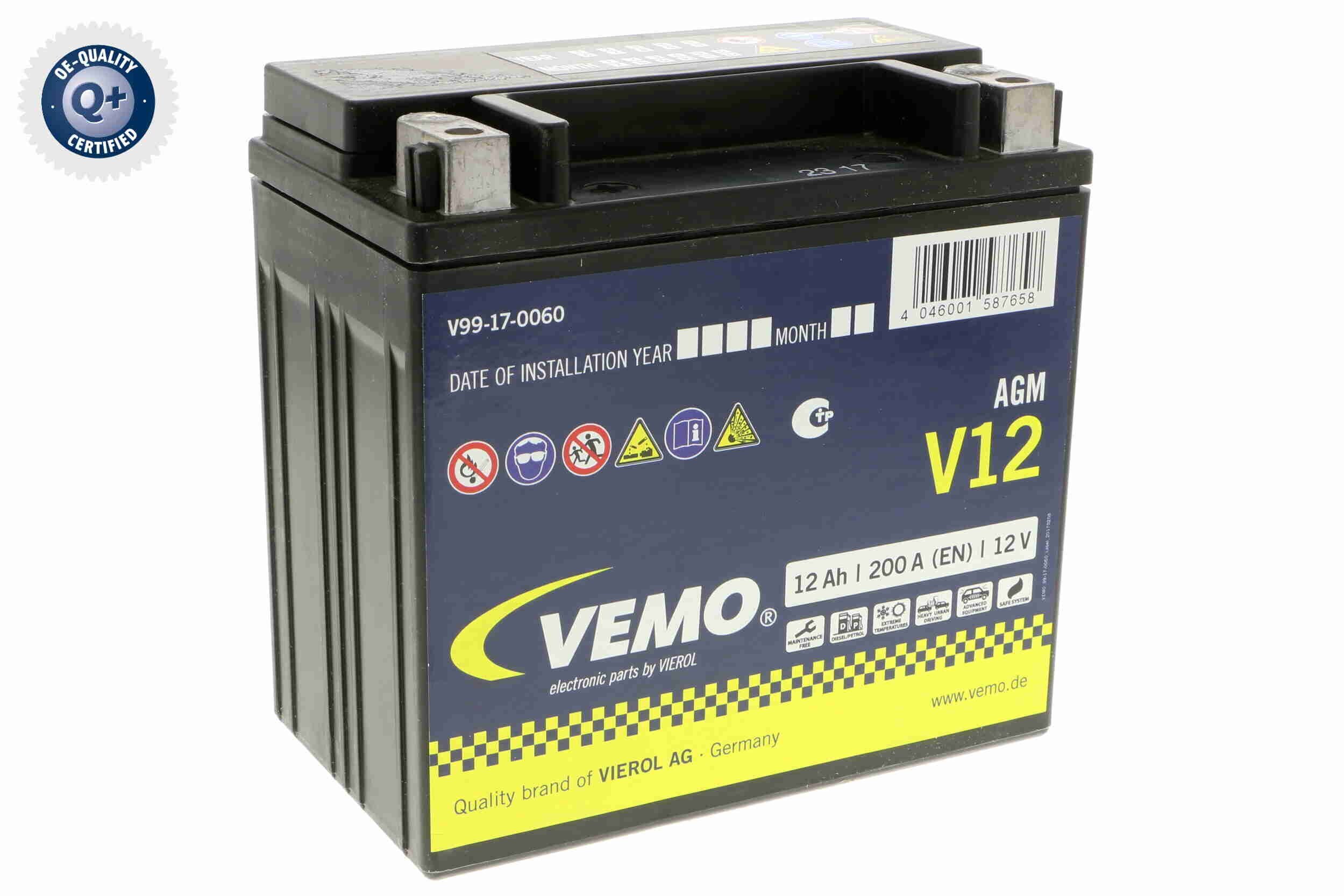 Starterbatterie 12 V 12 Ah VEMO V99-17-0060