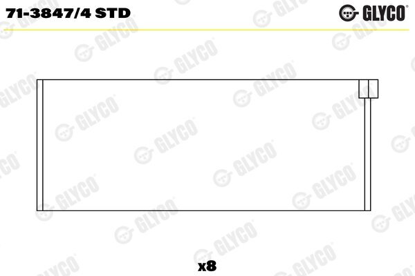 Pleuellager GLYCO 71-3847/4 STD