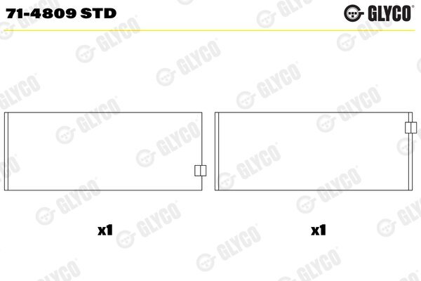 Pleuellager GLYCO 71-4809 STD