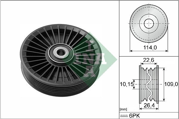 Umlenk-/Führungsrolle, Keilrippenriemen INA 532 0108 10