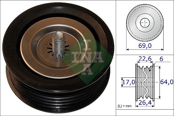 Umlenk-/Führungsrolle, Keilrippenriemen INA 532 0671 10