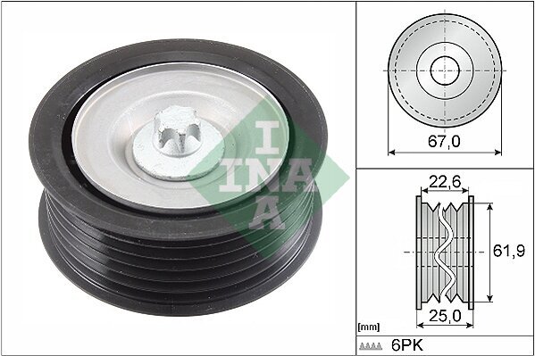 Umlenk-/Führungsrolle, Keilrippenriemen INA 532 0866 10