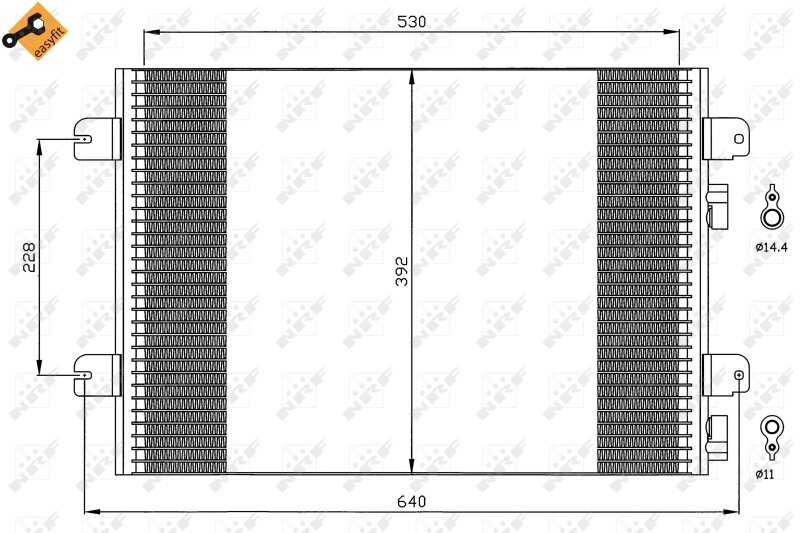 Kondensator, Klimaanlage NRF 35542