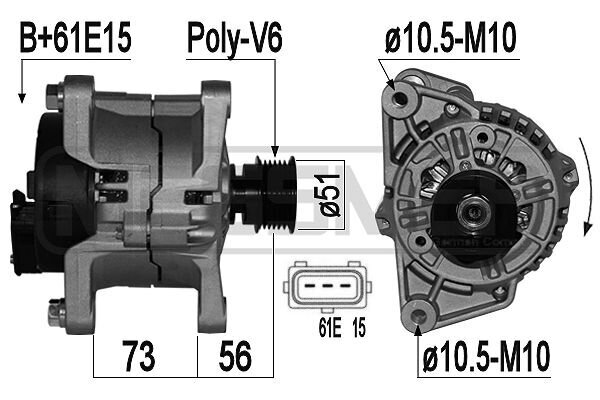 Generator 14 V ERA 209161A