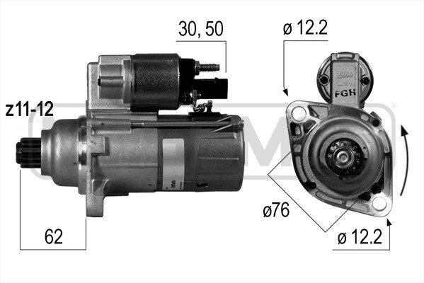 Starter 12 V 2 kW ERA 220535A