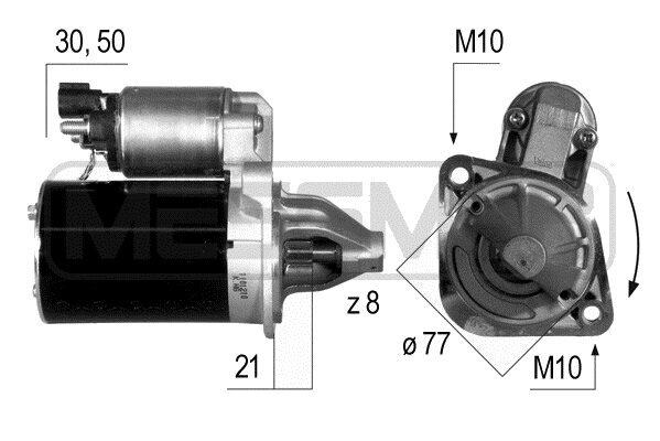 Starter 12 V 0,9 kW ERA 220537A