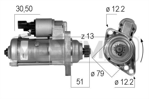 Starter 12 V 2 kW ERA 220583A