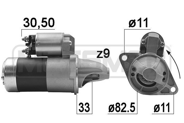 Starter 12 V 1,4 kW ERA 220929A