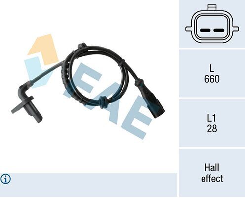 Sensor, Raddrehzahl FAE 78410