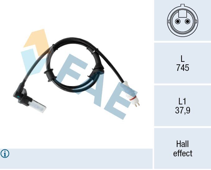 Sensor, Raddrehzahl FAE 78554