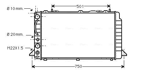 Kühler, Motorkühlung AVA QUALITY COOLING AIA2089