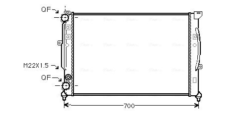 Kühler, Motorkühlung AVA QUALITY COOLING AIA2123