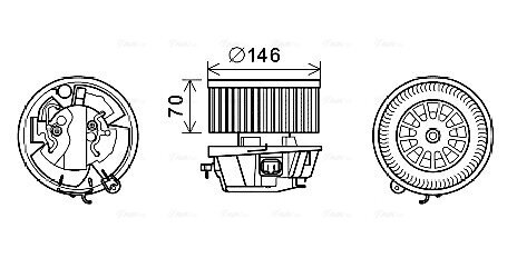 Innenraumgebläse 12 V AVA QUALITY COOLING CN8296