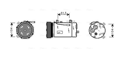 Kompressor, Klimaanlage AVA QUALITY COOLING FDAK267