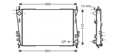 Kühler, Motorkühlung AVA QUALITY COOLING JRA2037