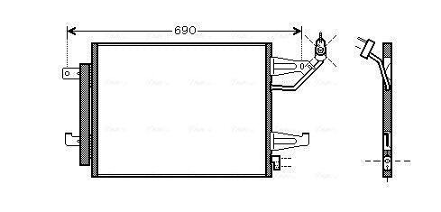 Kondensator, Klimaanlage AVA QUALITY COOLING MTA5177D