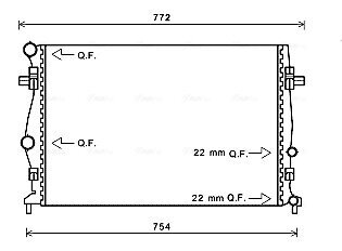 Kühler, Motorkühlung AVA QUALITY COOLING VNA2343