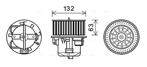 Innenraumgebläse 12 V AVA QUALITY COOLING VO8178