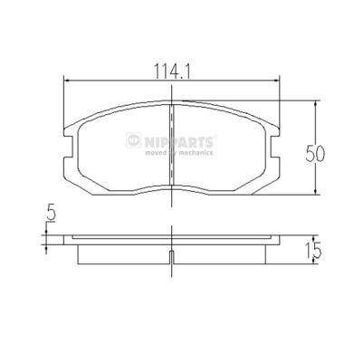 Bremsbelagsatz, Scheibenbremse NIPPARTS J3605032