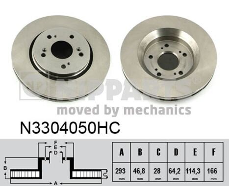 Bremsscheibe NIPPARTS N3304050HC