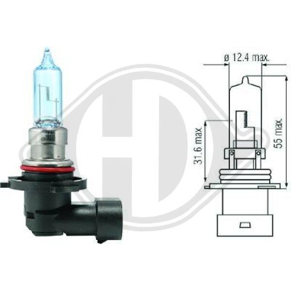 Glühlampe, Fernscheinwerfer 12 V 60 W HB3 DIEDERICHS LID10027