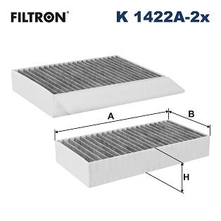 Filter, Innenraumluft FILTRON K 1422A-2x