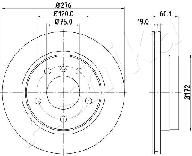 Bremsscheibe ASHIKA 61-00-0111