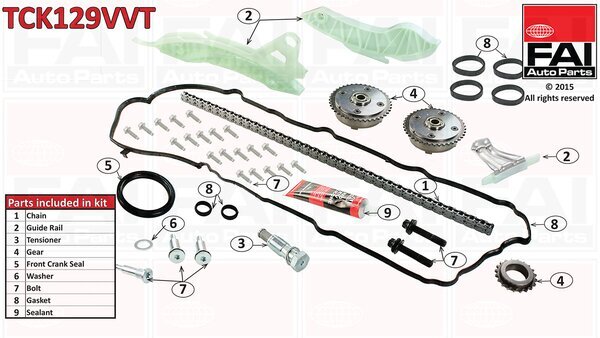 Steuerkettensatz FAI AutoParts TCK129VVT