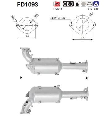 Ruß-/Partikelfilter, Abgasanlage AS FD1093