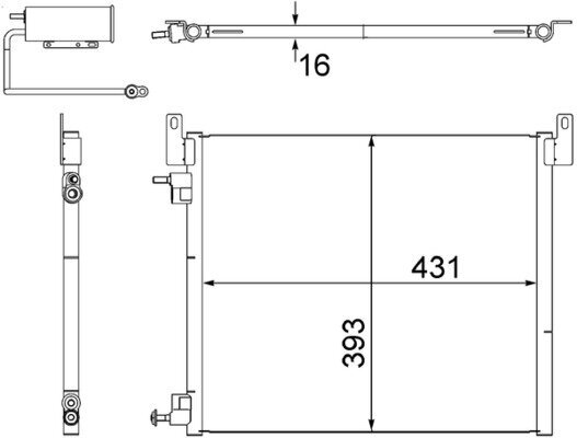 Kondensator, Klimaanlage MAHLE AC 499 000S