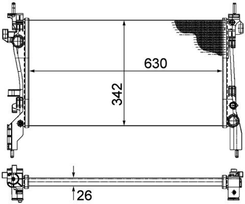 Kühler, Motorkühlung MAHLE CR 1120 000P