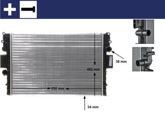 Kühler, Motorkühlung MAHLE CR 1551 000S