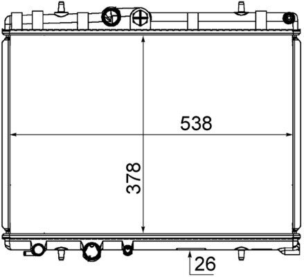 Kühler, Motorkühlung MAHLE CR 1863 000S