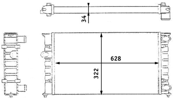 Kühler, Motorkühlung MAHLE CR 348 000S