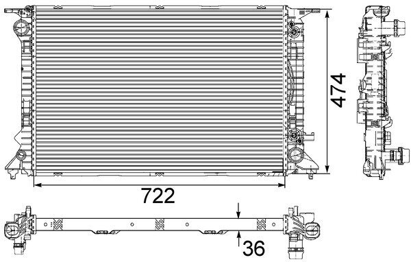 Kühler, Motorkühlung MAHLE CR 912 000S