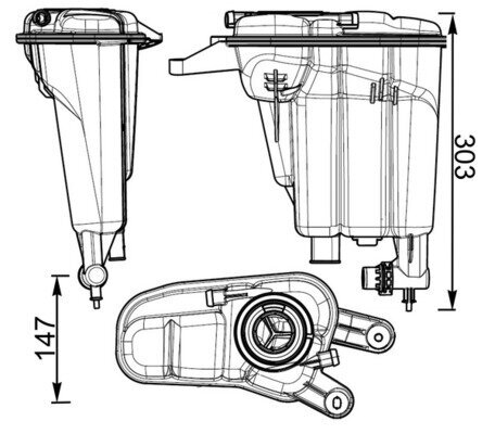 Ausgleichsbehälter, Kühlmittel MAHLE CRT 95 000S