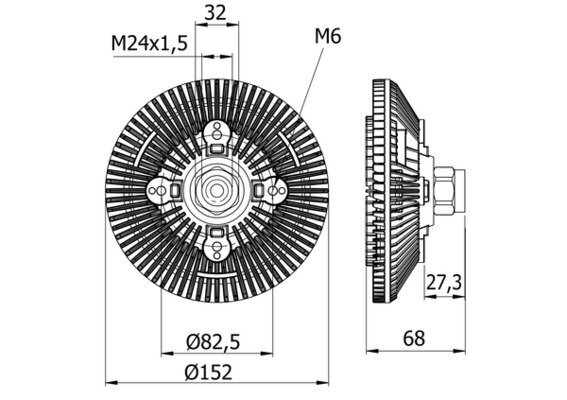 Kupplung, Kühlerlüfter MAHLE CFC 77 000S