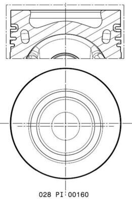 Kolben MAHLE 028 PI 00160 002