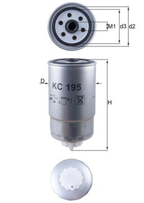 Kraftstofffilter MAHLE KC 195