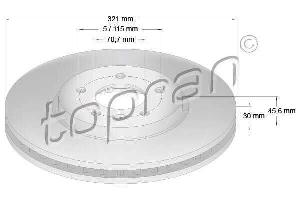 Bremsscheibe TOPRAN 208 688