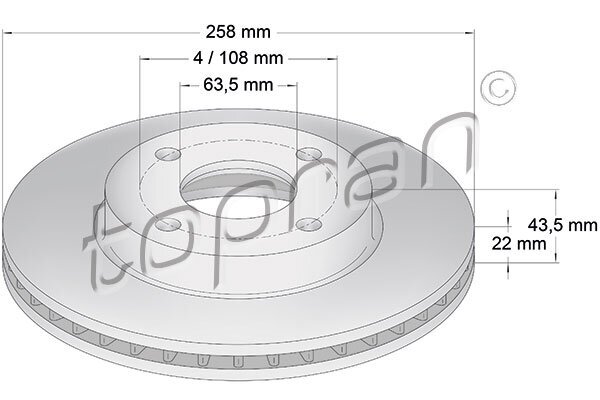 Bremsscheibe TOPRAN 301 415