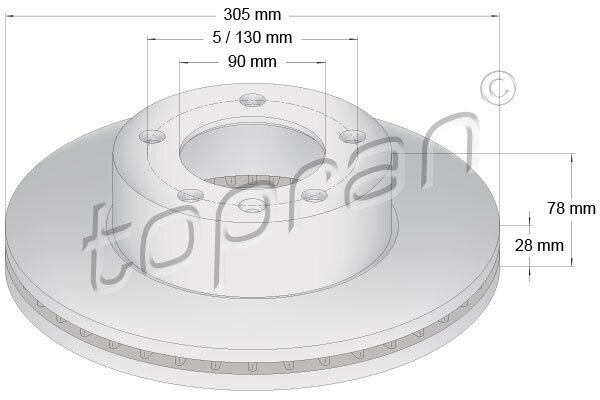 Bremsscheibe TOPRAN 207 070