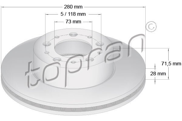 Bremsscheibe TOPRAN 722 458